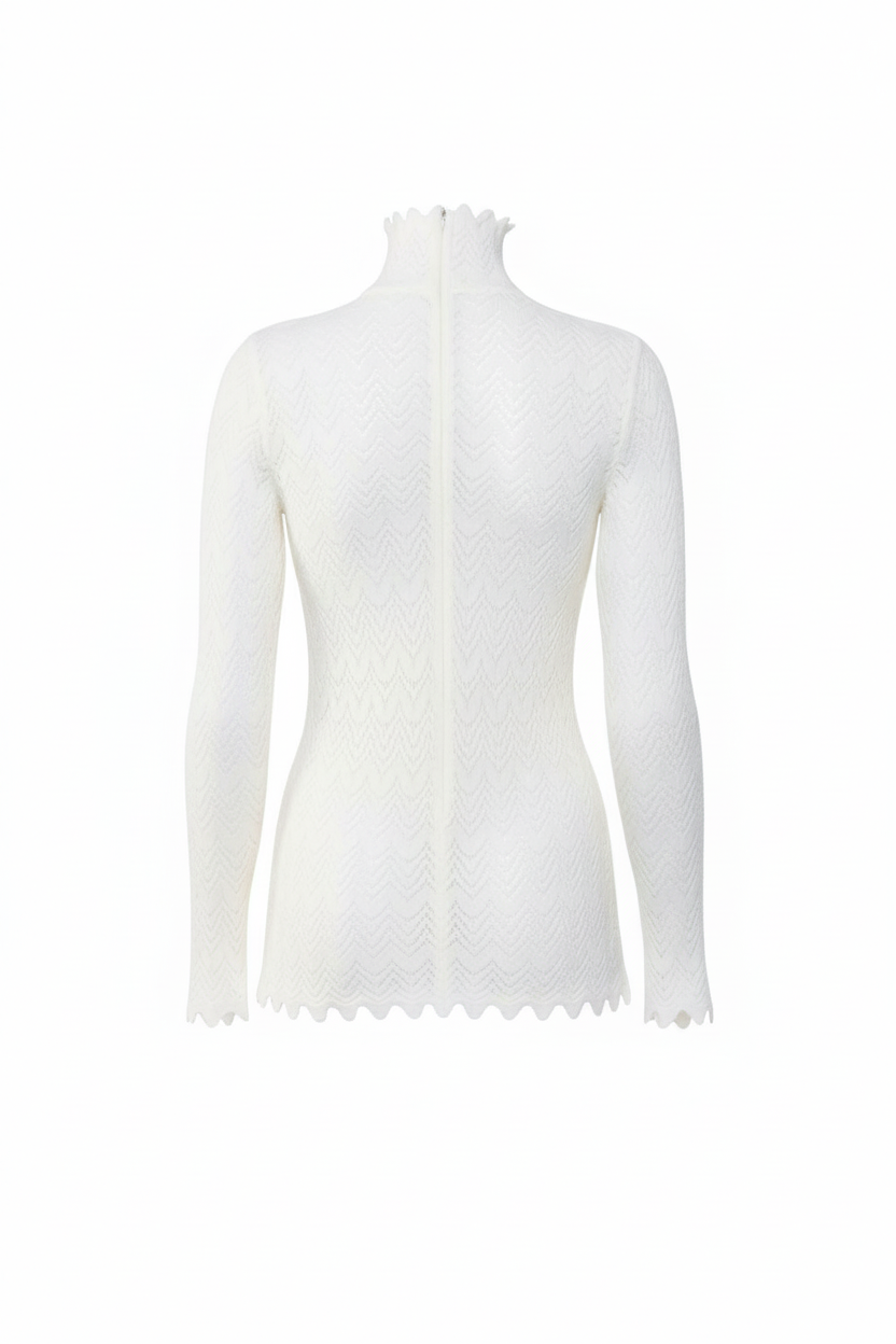 White Anne top back view