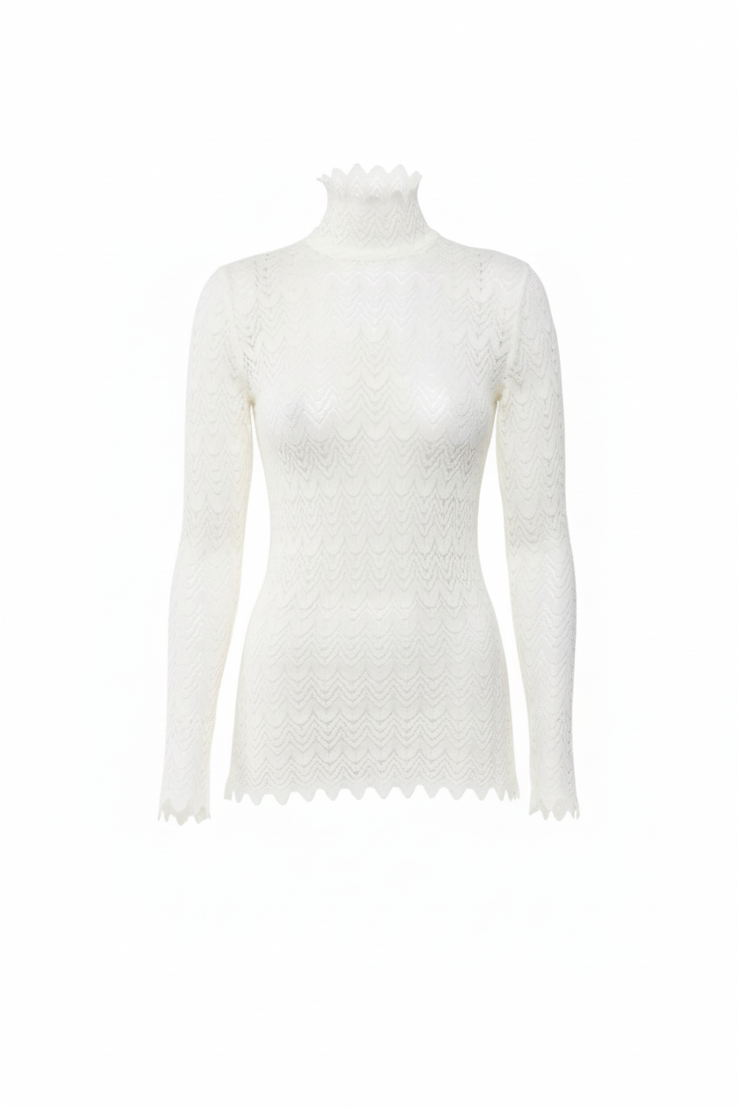 White Anne top front view