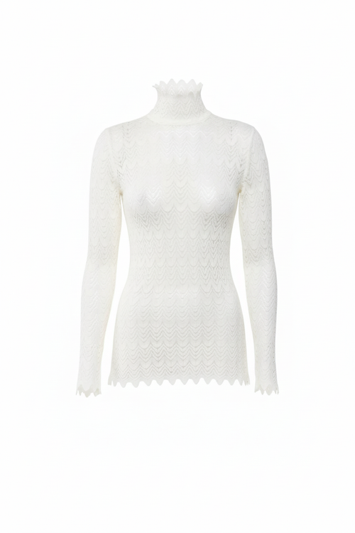 White Anne top front view
